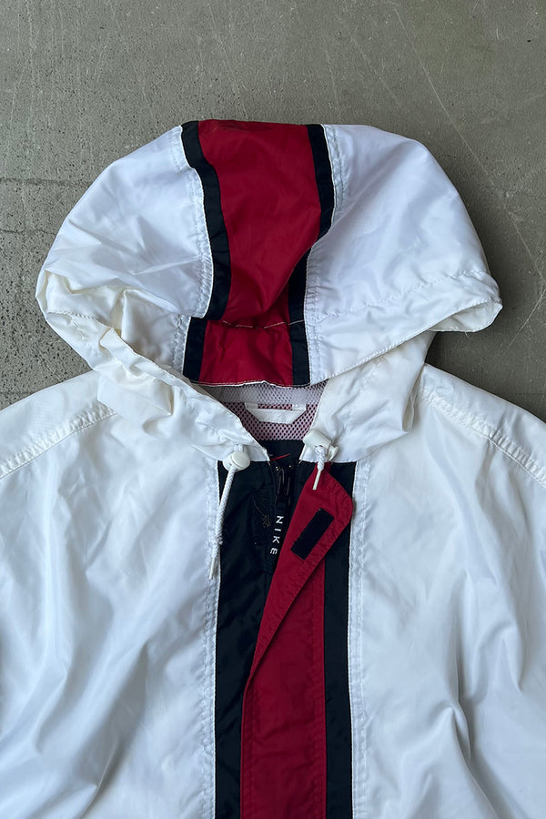 Y2K EARLY 00'S NYLON ANORAK JACKET / WHITE [SIZE: M USED]