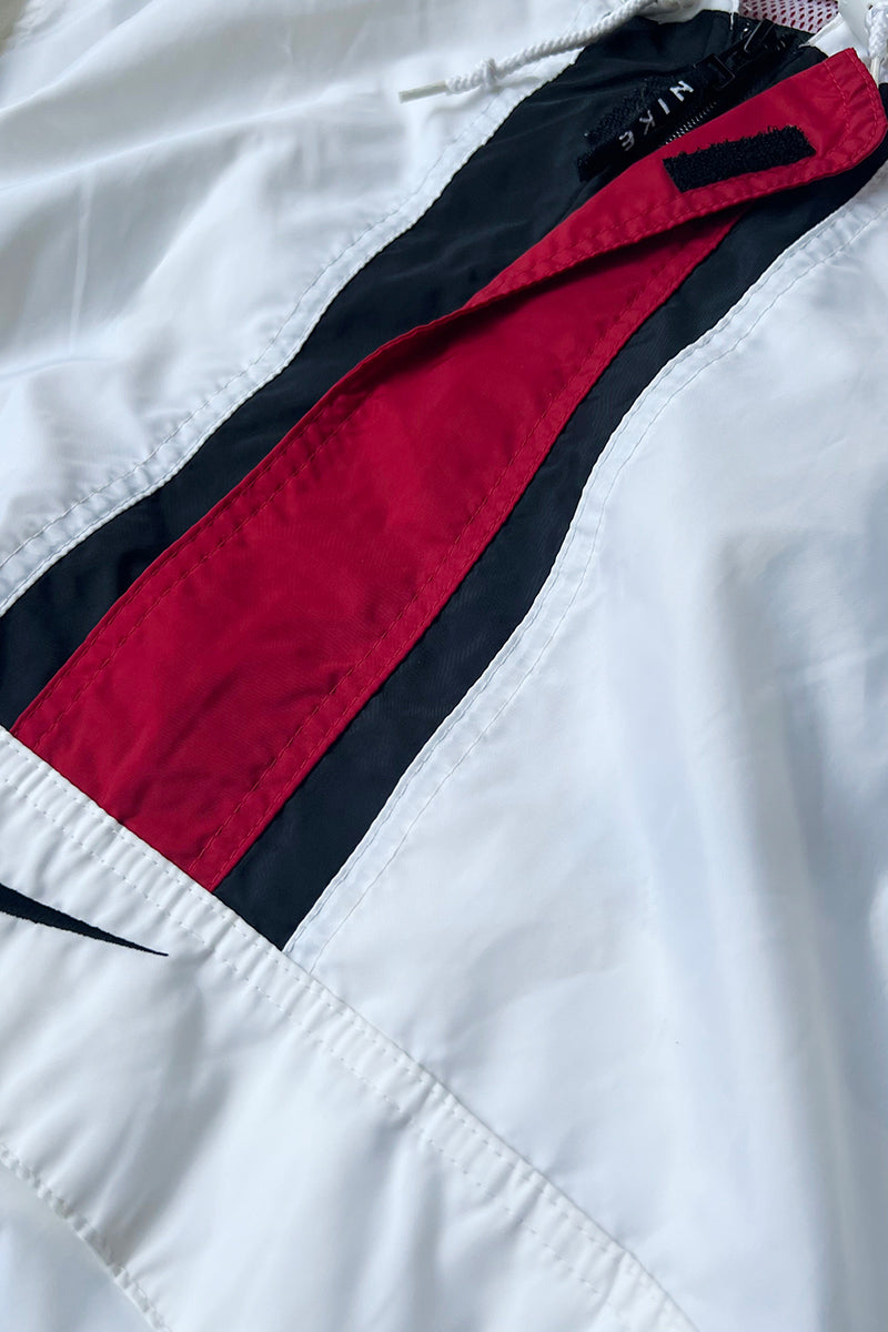 Y2K EARLY 00'S NYLON ANORAK JACKET / WHITE [SIZE: M USED]