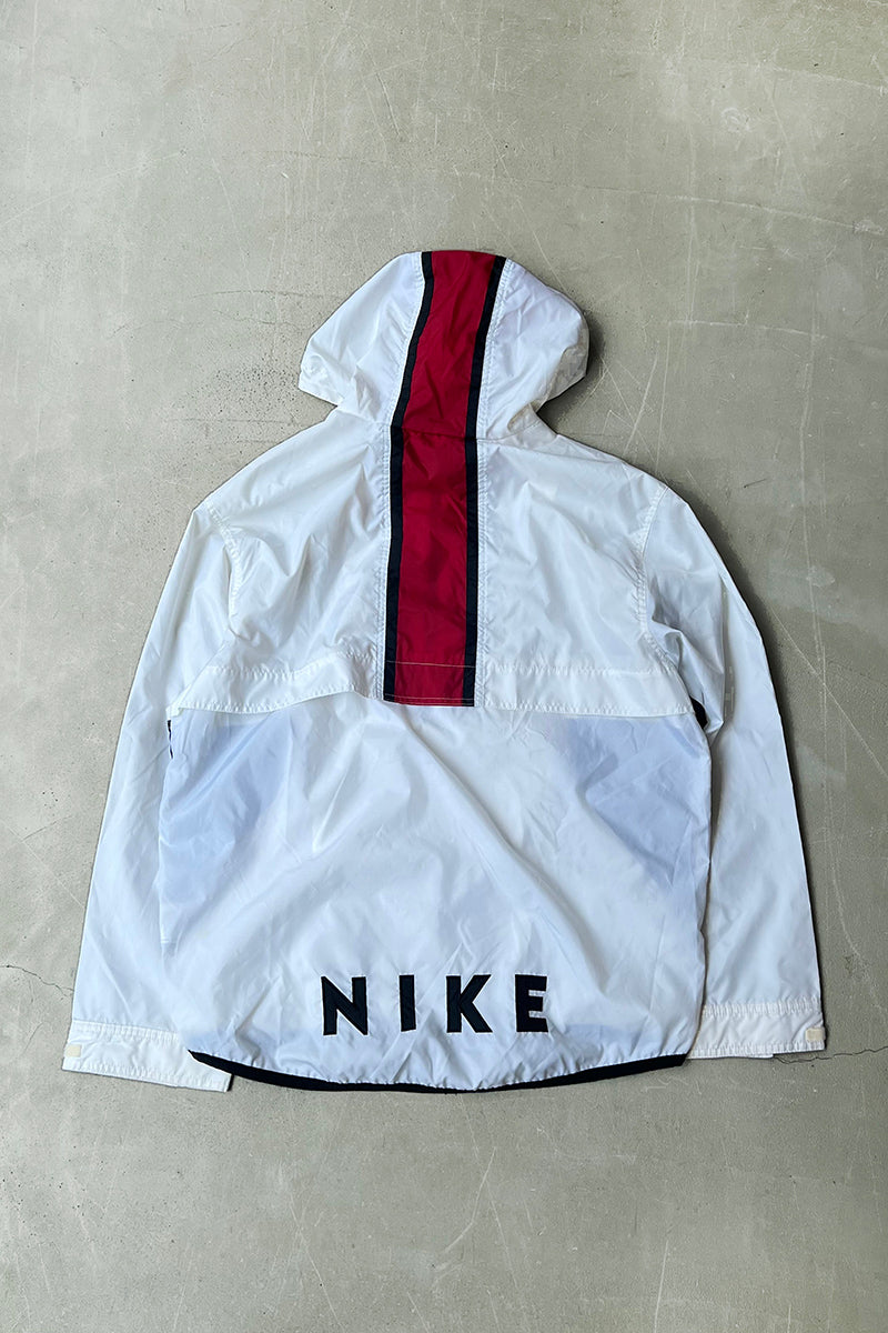 Y2K EARLY 00'S NYLON ANORAK JACKET / WHITE [SIZE: M USED]