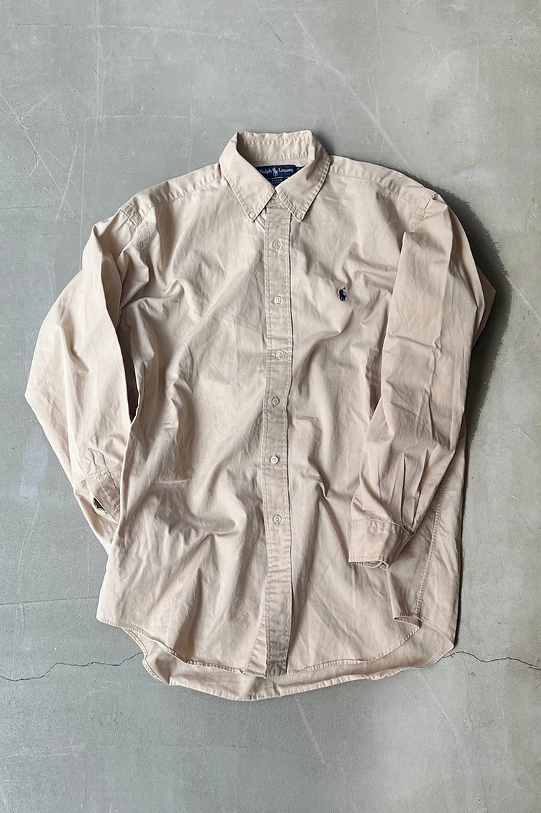 90'S BLAKE L/S SHIRT / BEIGE [SIZE: L USED]