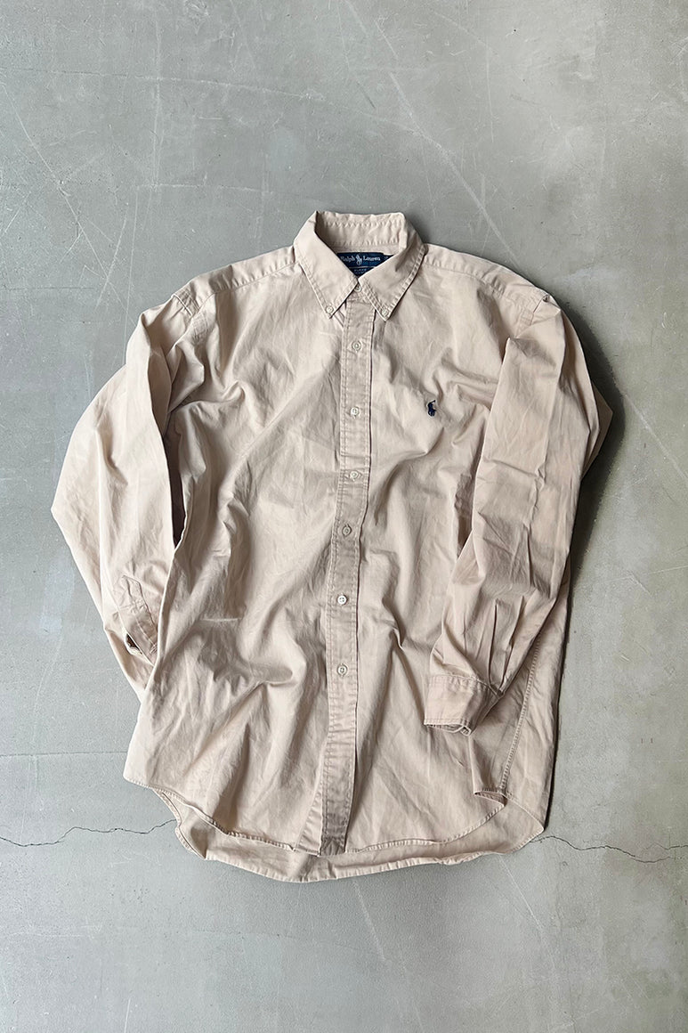 90'S BLAKE L/S SHIRT / BEIGE [SIZE: L USED]