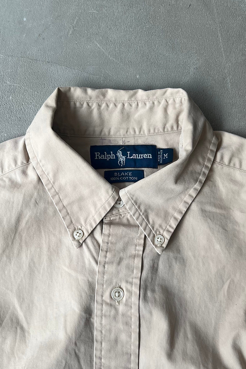 90'S BLAKE L/S SHIRT / BEIGE [SIZE: L USED]