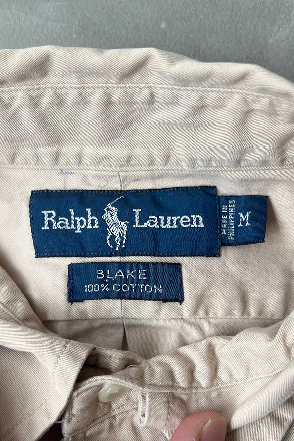 90'S BLAKE L/S SHIRT / BEIGE [SIZE: L USED]