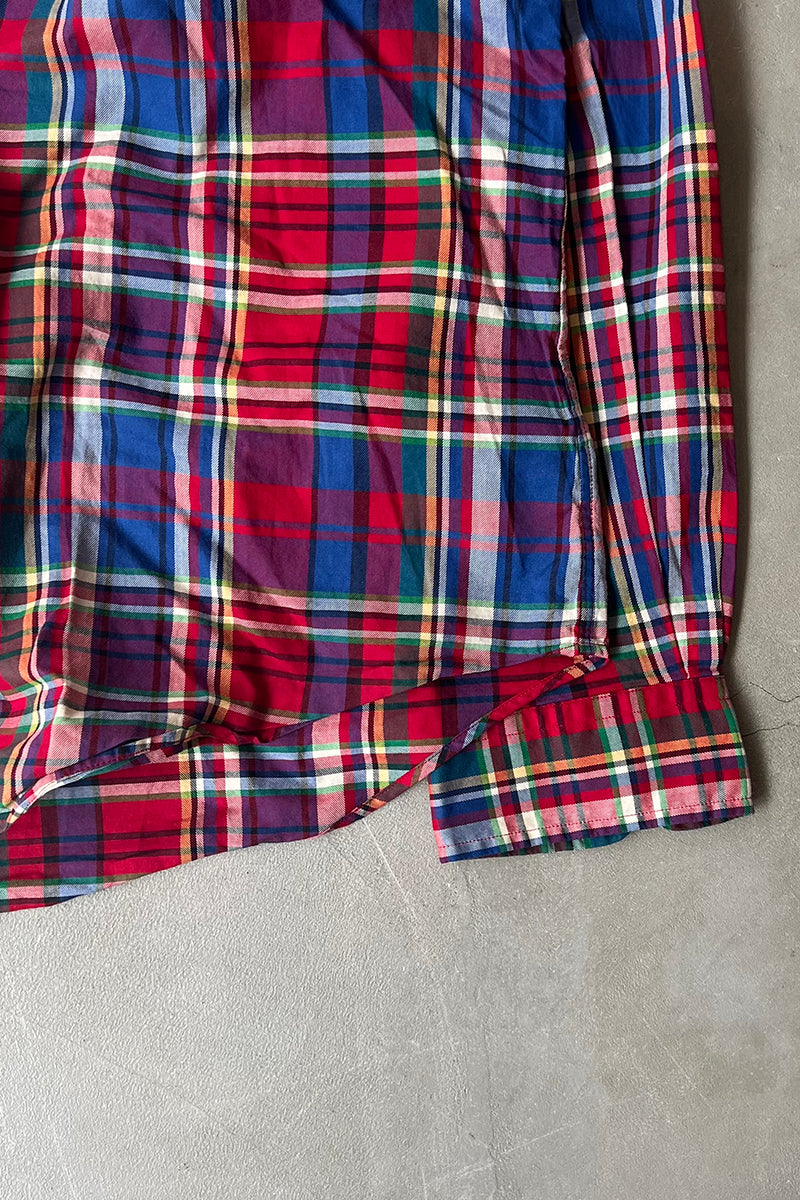90'S CHECK CLASSIC FIT L/S SHIRT / RED [SIZE: L USED]