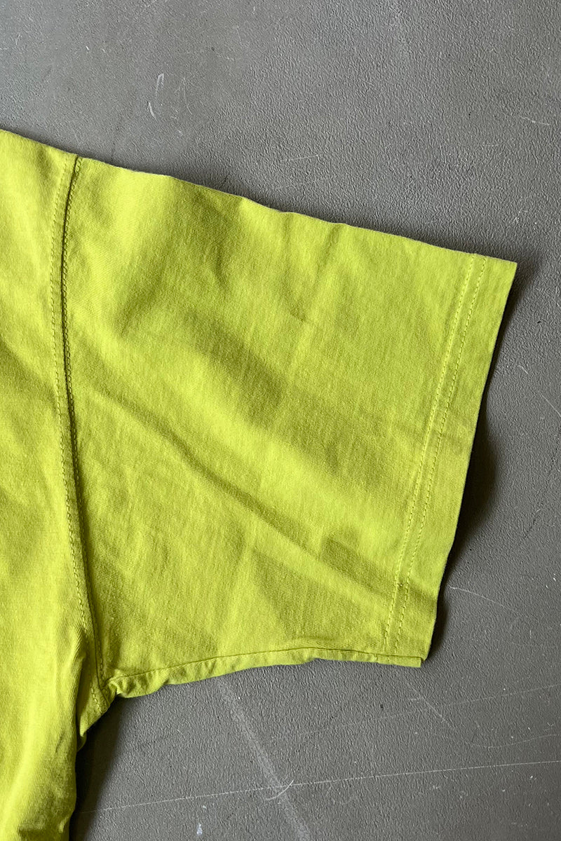 MADE IN USA 90'S HIGH COTTON POCKET T-SHIRT / GREEN [SIZE: M USED]