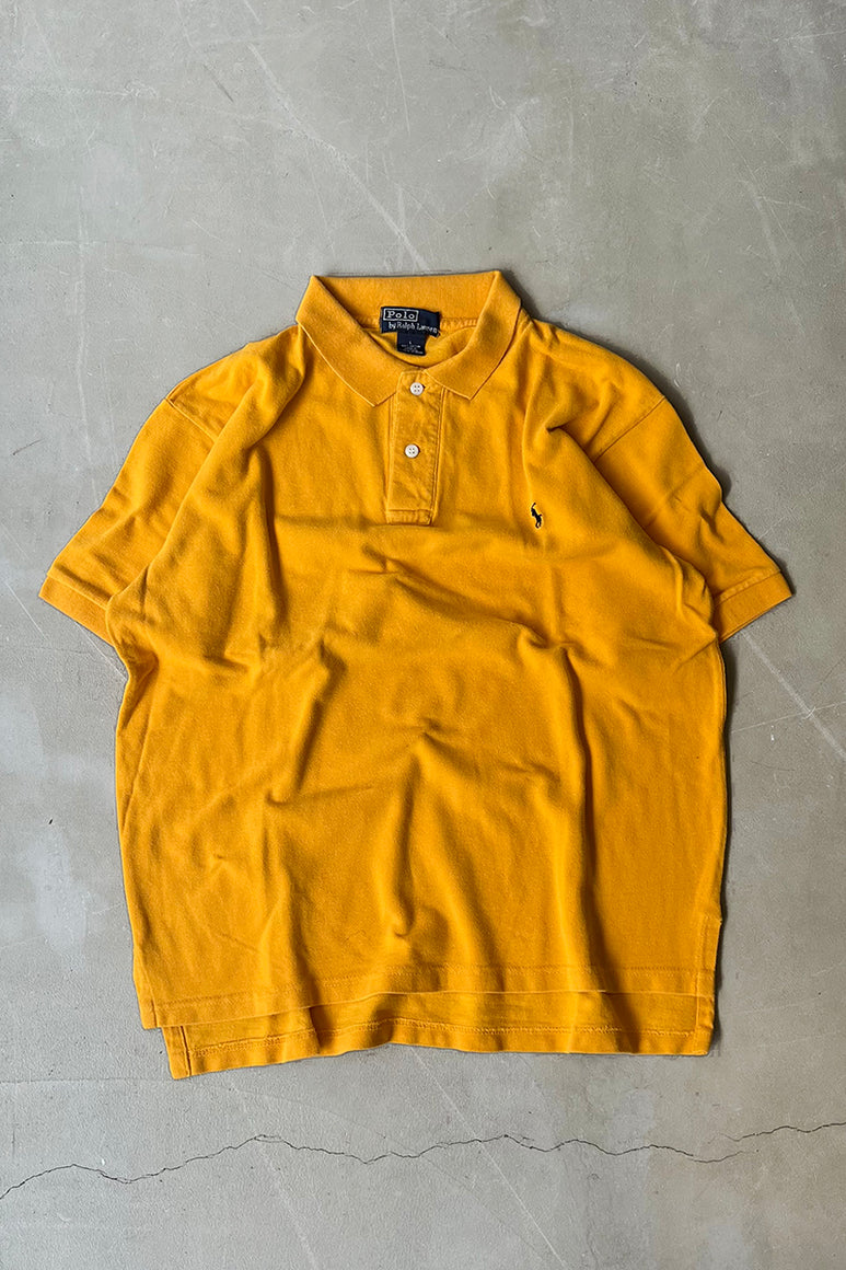 90'S ONE POINT POLO S/S SHIRT / ORANGE [SIZE: L USED]