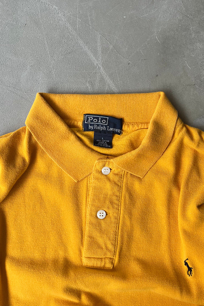90'S ONE POINT POLO S/S SHIRT / ORANGE [SIZE: L USED]