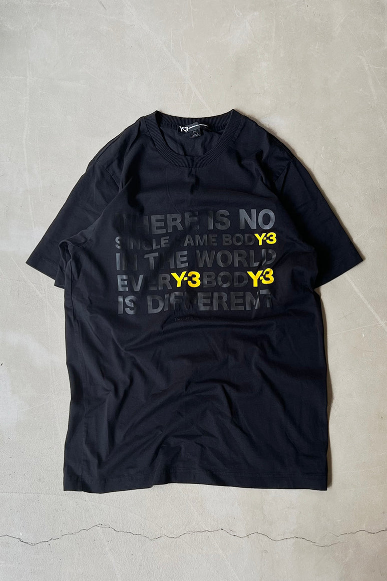 18AW MESSAGE T-SHIRT / BLACK [SIZE: S USED]