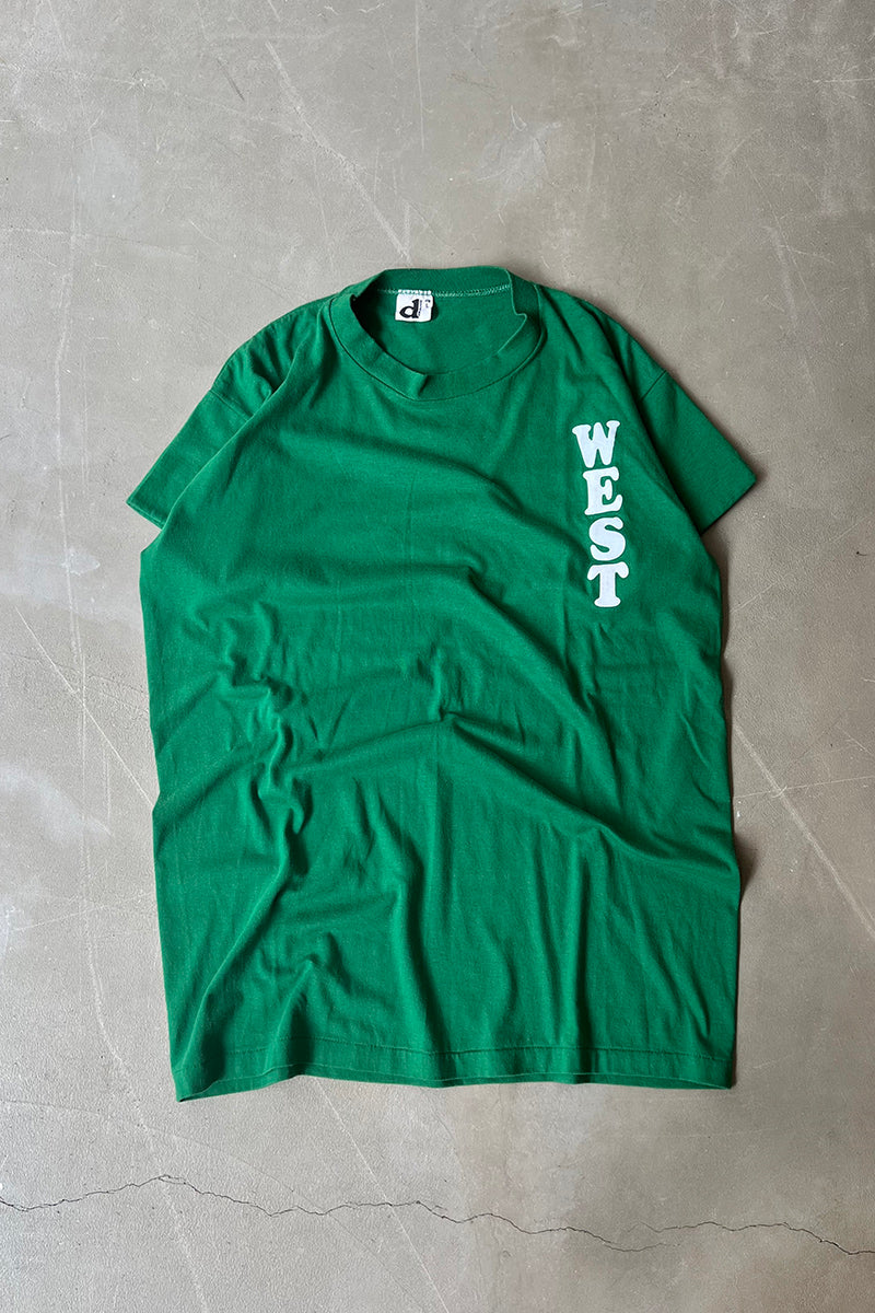 MADE IN USA 90'S WEST T-SHIRT / GREEN [SIZE: L USED]