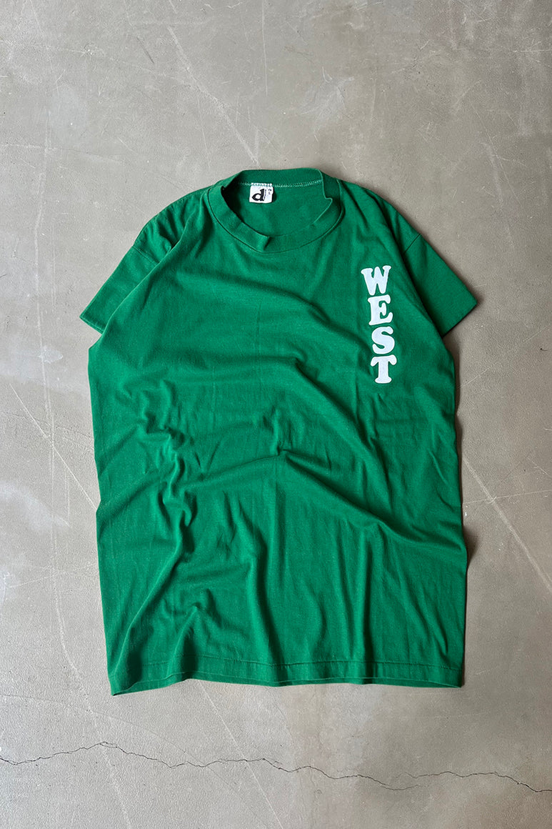 MADE IN USA 90'S WEST T-SHIRT / GREEN [SIZE: L USED]