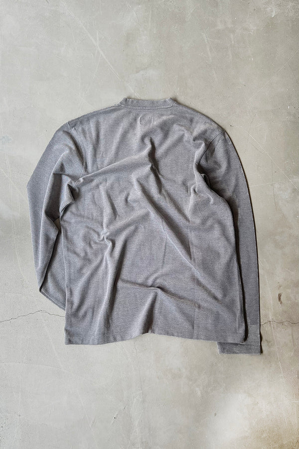 Y2K EARLY 00'S L/S V-NECK T-SHIRT / GRAY [SIZE: L USED]