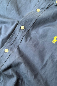 90'S CUSTOM FIT S/S SHIRT / NAVY [SIZE: M USED]