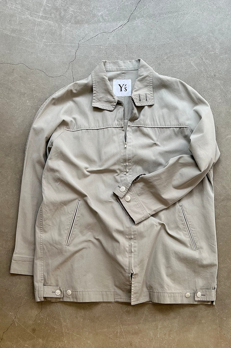 90'S-Y2K EARLY 00'S ZIP SHIRT JACKET / GRAY [SIZE: L USED]
