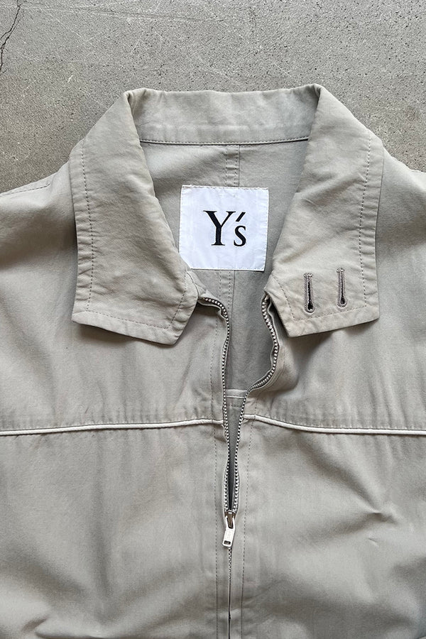 90'S-Y2K EARLY 00'S ZIP SHIRT JACKET / GRAY [SIZE: L USED]