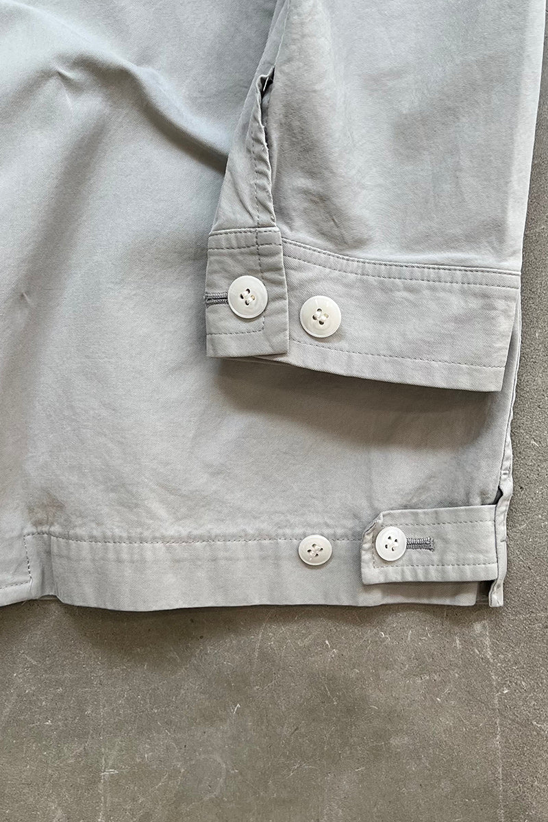 90'S-Y2K EARLY 00'S ZIP SHIRT JACKET / GRAY [SIZE: L USED]