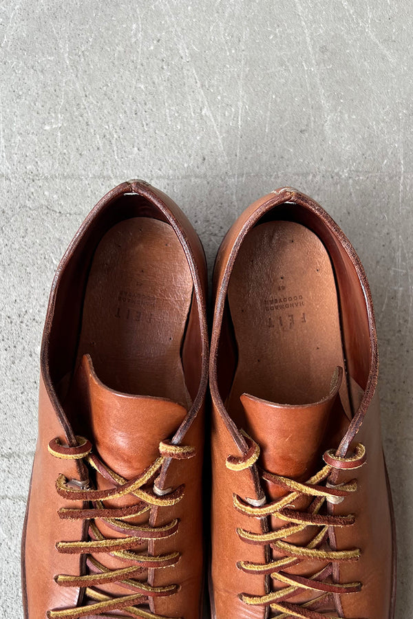 MADE IN ITALY HAND SEWN LOW RUBBER / BROWN [SIZE: 41 (approx. 26cm) USED]