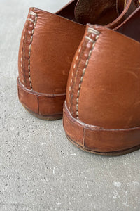 MADE IN ITALY HAND SEWN LOW RUBBER / BROWN [SIZE: 41 (26cm相当) USED]