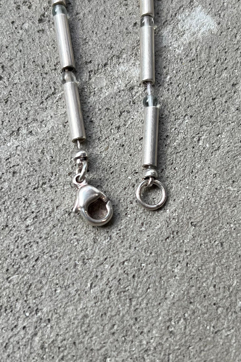 925 SILVER NECKLACE W/BEADS / SILVER  [SIZE: ONE SIZE USED]
