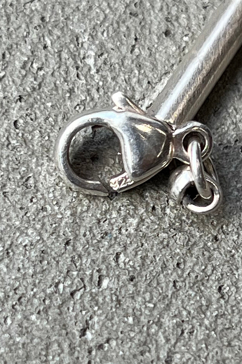 925 SILVER NECKLACE W/BEADS / SILVER  [SIZE: ONE SIZE USED]