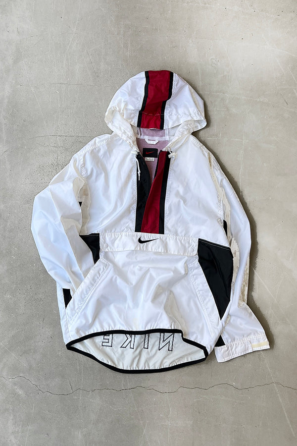 Y2K EARLY 00'S NYLON ANORAK JACKET / WHITE [SIZE: M USED]