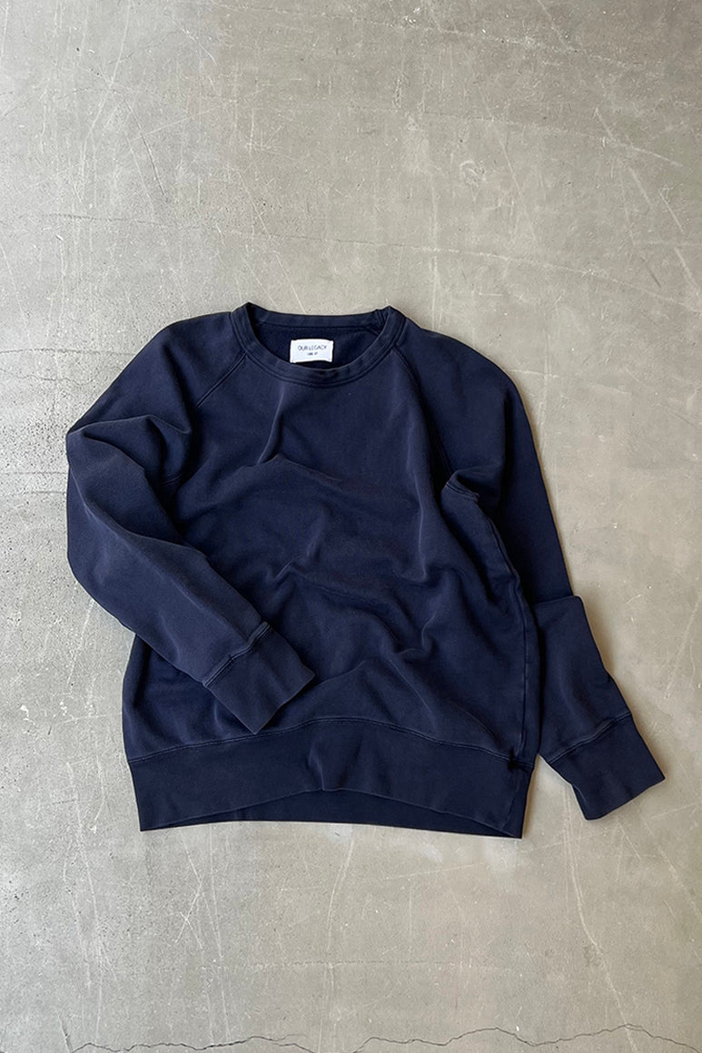 MADE IN PORTUGAL Y2K EARLY 00'S 初期 SWEATSHIRT / NAVY [SIZE: XL USED]