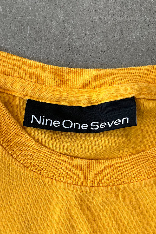 917 SKATEBOARDING T-SHIRT / YELLOW [SIZE: M USED]