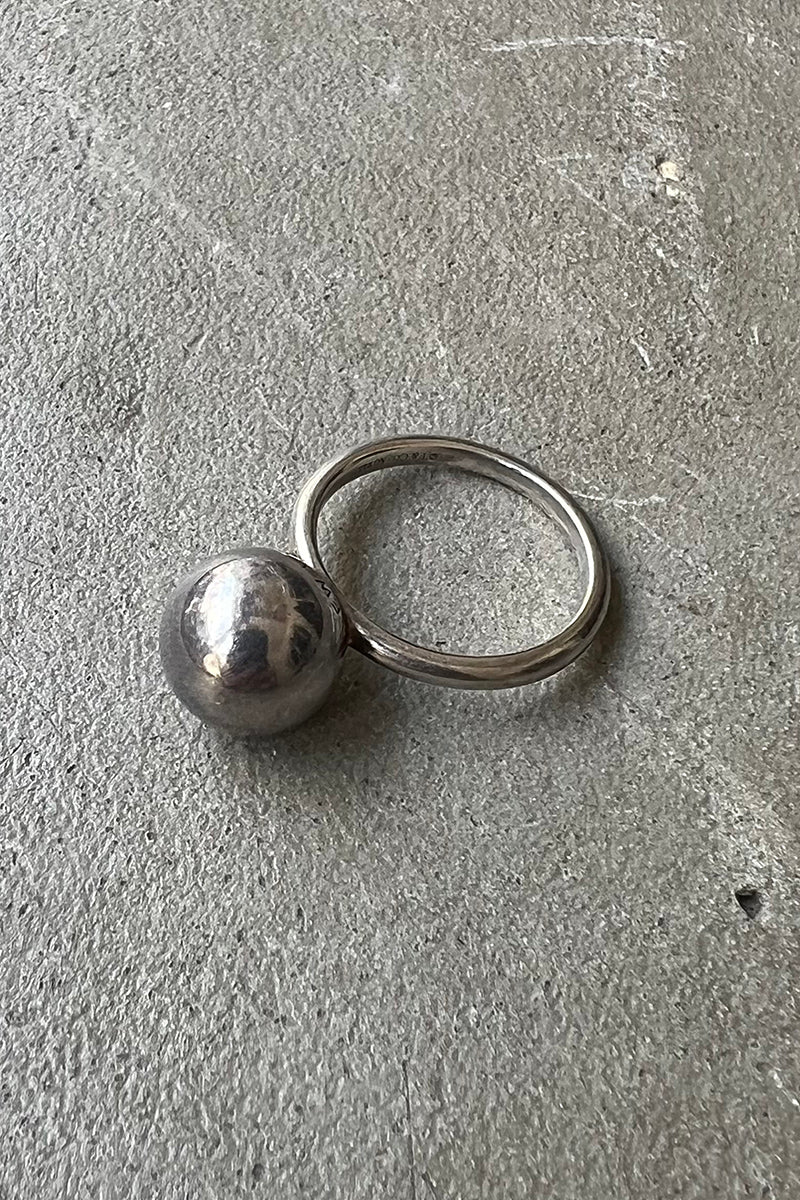 925 SILVER BALL RING / SILVER [SIZE: Equivalent to JP 16 USED]