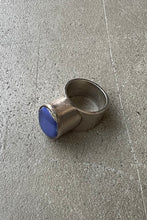 画像をギャラリービューアに読み込む, 925 SILVER RING W/BLUE STONE / SILVER [SIZE: 19号相当 USED]
