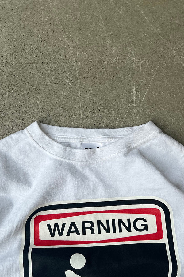90'S WARNING EROTIC T-SHIRT / WHITE [SIZE: L USED]