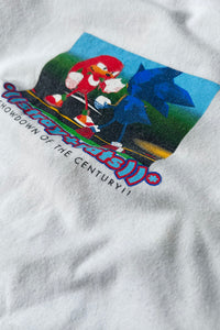 MADE IN USA 90'S SEGA SONIC GAME RINGER T-SHIRT / WHITE [SIZE: S USED]