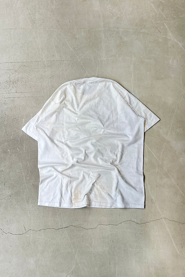 MADE IN USA 90'S DRAGON PRINT T-SHIRT / WHITE [SIZE: L USED]