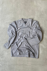 Y2K EARLY 00'S L/S V-NECK T-SHIRT / GRAY [SIZE: L USED]