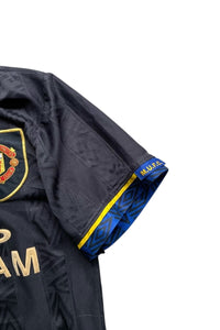 93-95'S MANCHESTER UNITED FOOTBALL GAME SHIRT / BLACK [SIZE: S USED]