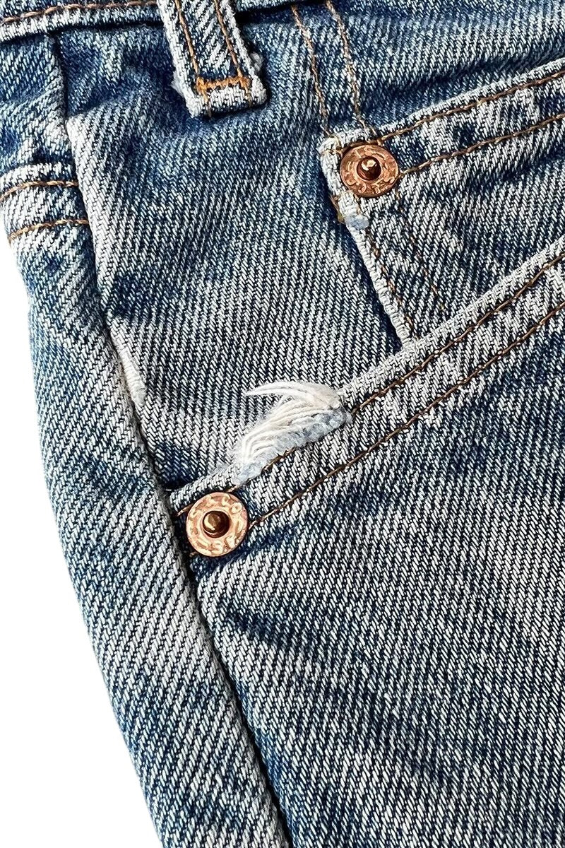 MADE IN USA 90'S 505 DENIM PANTS ORANGE TAB / INDIGO [SIZE: 34 USED]