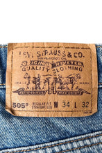 画像をギャラリービューアに読み込む, MADE IN USA 90&#39;S 505 DENIM PANTS ORANGE TAB / INDIGO [SIZE: 34 USED]
