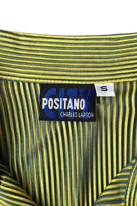 90'S S/S STRIPE SHIRT / YELLOW [SIZE: S USED]