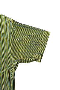 90'S S/S STRIPE SHIRT / YELLOW [SIZE: S USED]