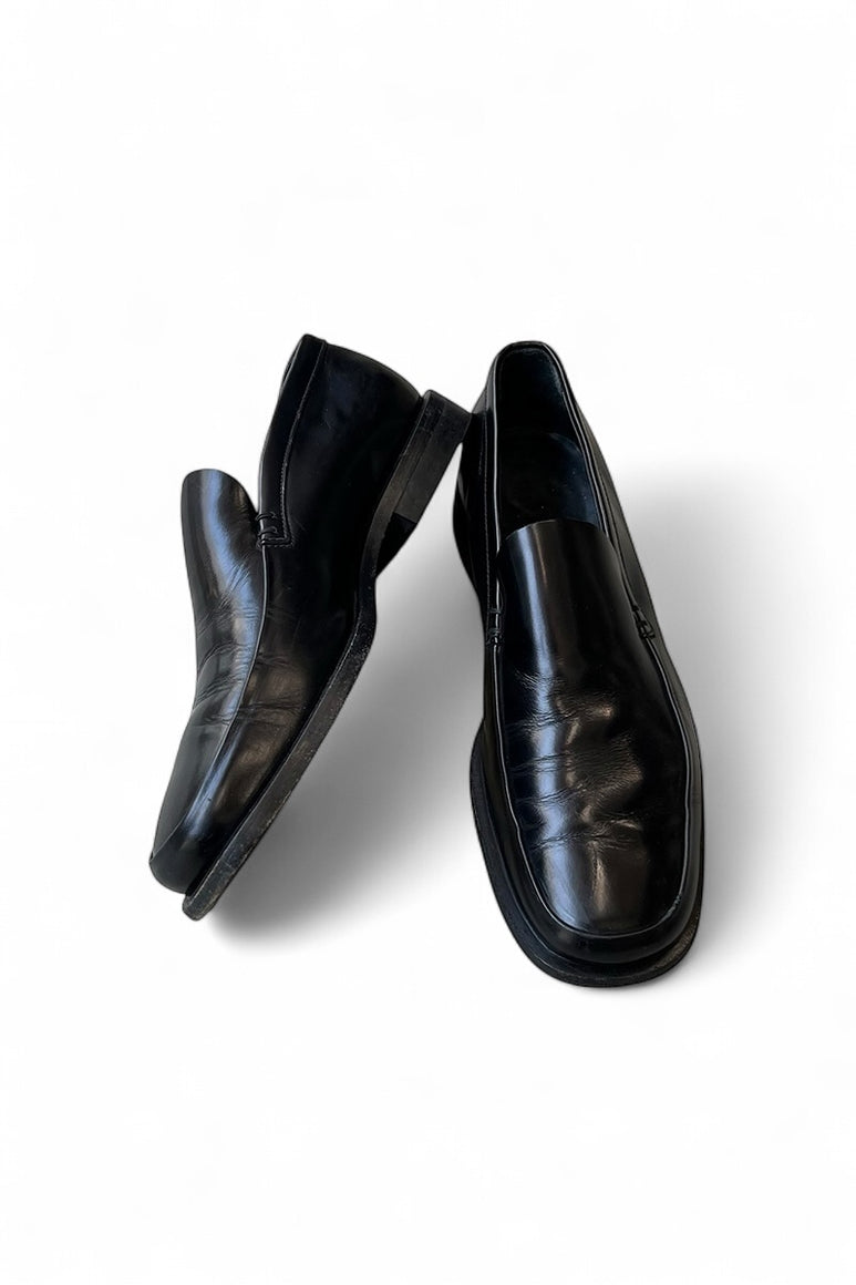 MADE IN ITALY LEATHER LOAFER / BLACK [SIZE: US9.0 (28.0cm相当) USED]