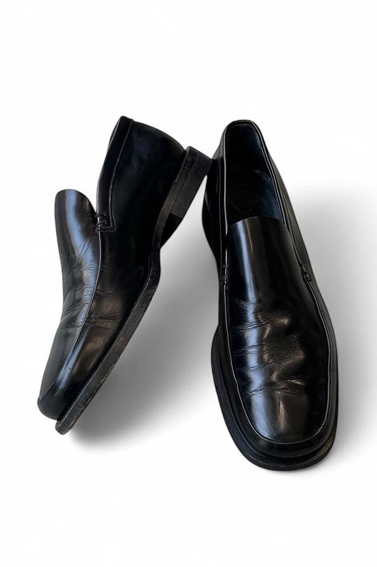MADE IN ITALY LEATHER LOAFER / BLACK [SIZE: US9.0 (28.0cm相当) USED]