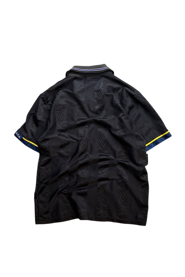 93-95'S MANCHESTER UNITED FOOTBALL GAME SHIRT / BLACK [SIZE: S USED]