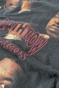 00'S DEATH ROW RECORDS HIP HOP T-SHIRT / BLACK [SIZE: L USED]