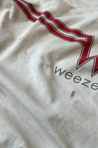 MADE IN USA 90'S WEEZER NO SLEEVE BAND T-SHIRT / WHITE [SIZE: L USED]