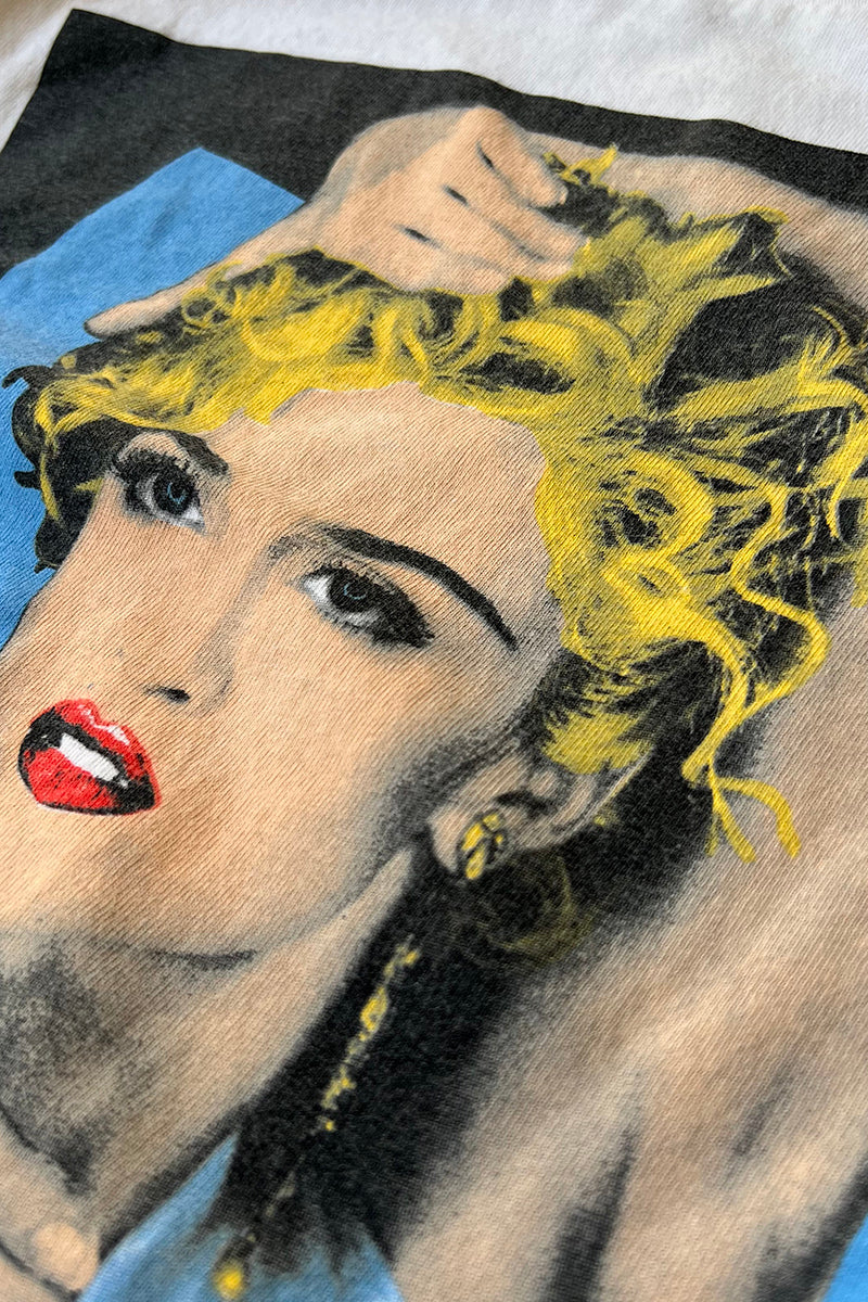 90'S MADONNA STRIKE A POSE MUSIC T-SHIRT / WHITE [SIZE: L USED]