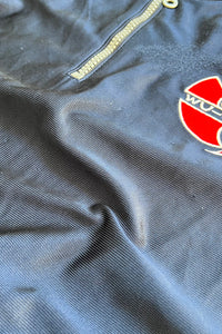 90'S S/S HALF ZIP POLO SHIRT / NAVY [SIZE: L USED]