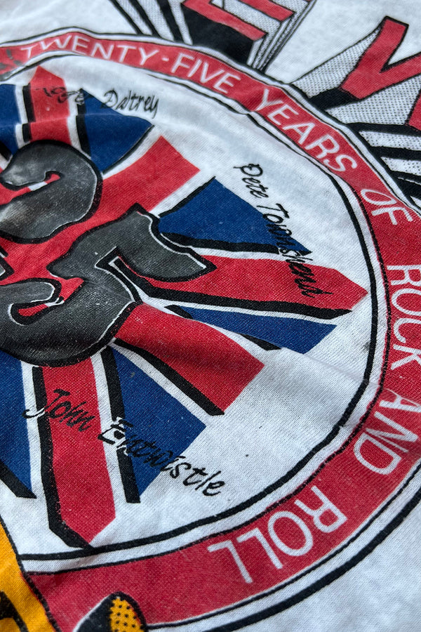 89'S THE WHO 25YEARS TOUR BAND T-SHIRT / WHITE [SIZE: M USED]