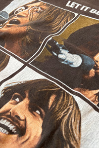 MADE IN MEXICO Y2K 04'S BEATLES BAND T-SHIRT / BROWN [SIZE: M USED]