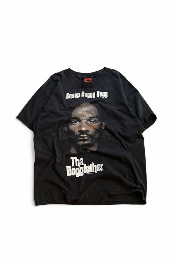 05'S SNOOP DOGG HIP HOP T-SHIRT / BLACK [SIZE: L USED]