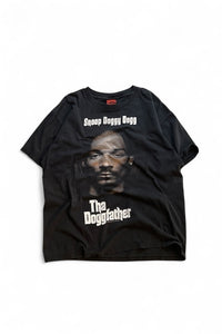 05'S SNOOP DOG HIP HOP T-SHIRT / BLACK [SIZE: L USED]