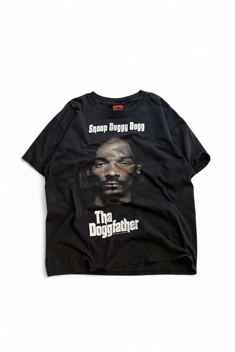 05'S SNOOP DOG HIP HOP T-SHIRT / BLACK [SIZE: L USED]