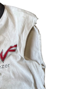 MADE IN USA 90'S WEEZER NO SLEEVE BAND T-SHIRT / WHITE [SIZE: L USED]
